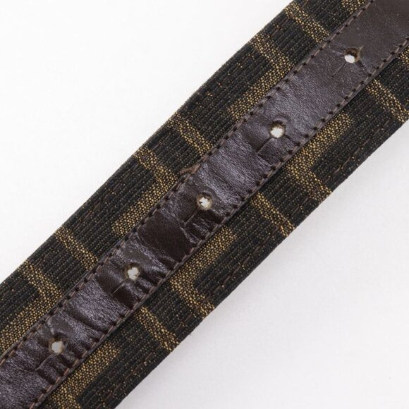 Fendi Zucca Nylon Canvas Brown Belt main image 9